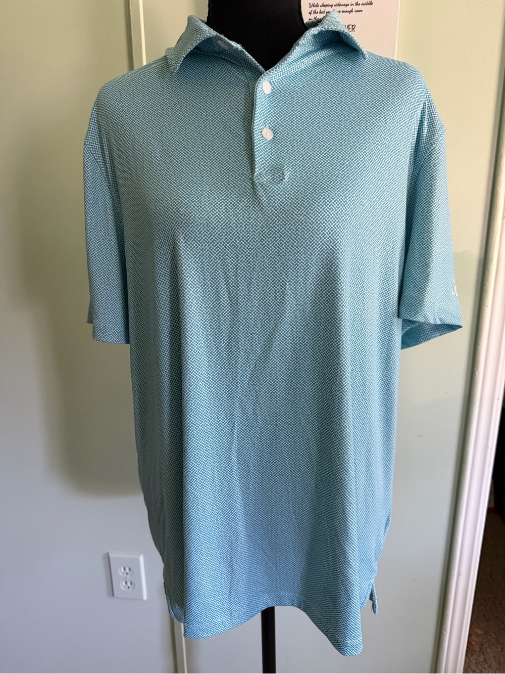 Kenneth Cole Golf Men's Short-Sleeve Polo in Light Blue Size M